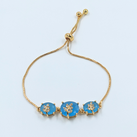 Trendy Blue CZ Stone Bracelet