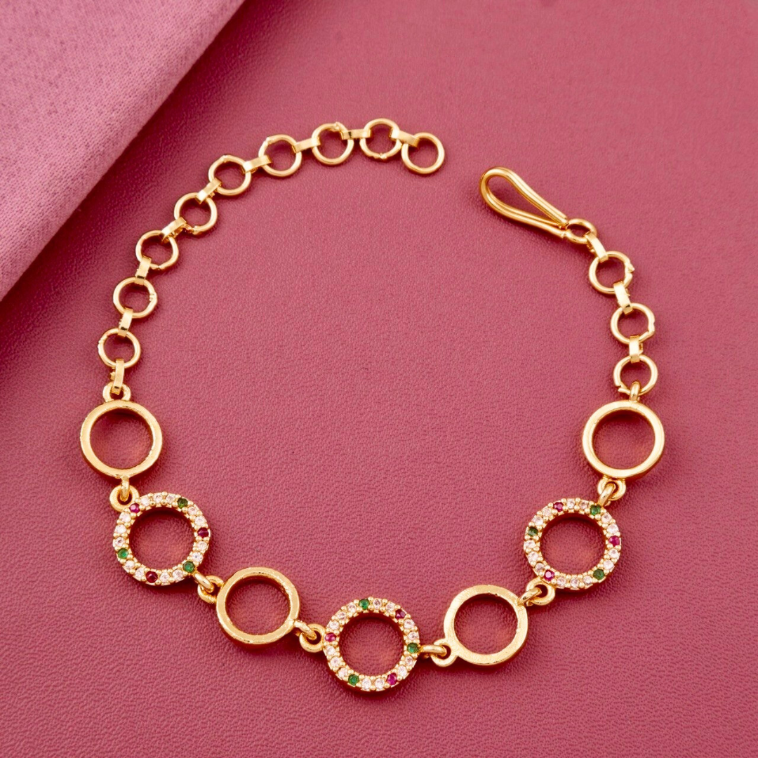Golden Harmony Circle Bracelet