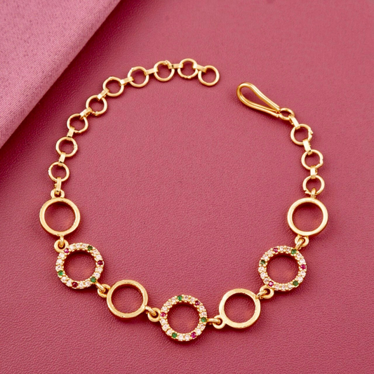 Golden Harmony Circle Bracelet