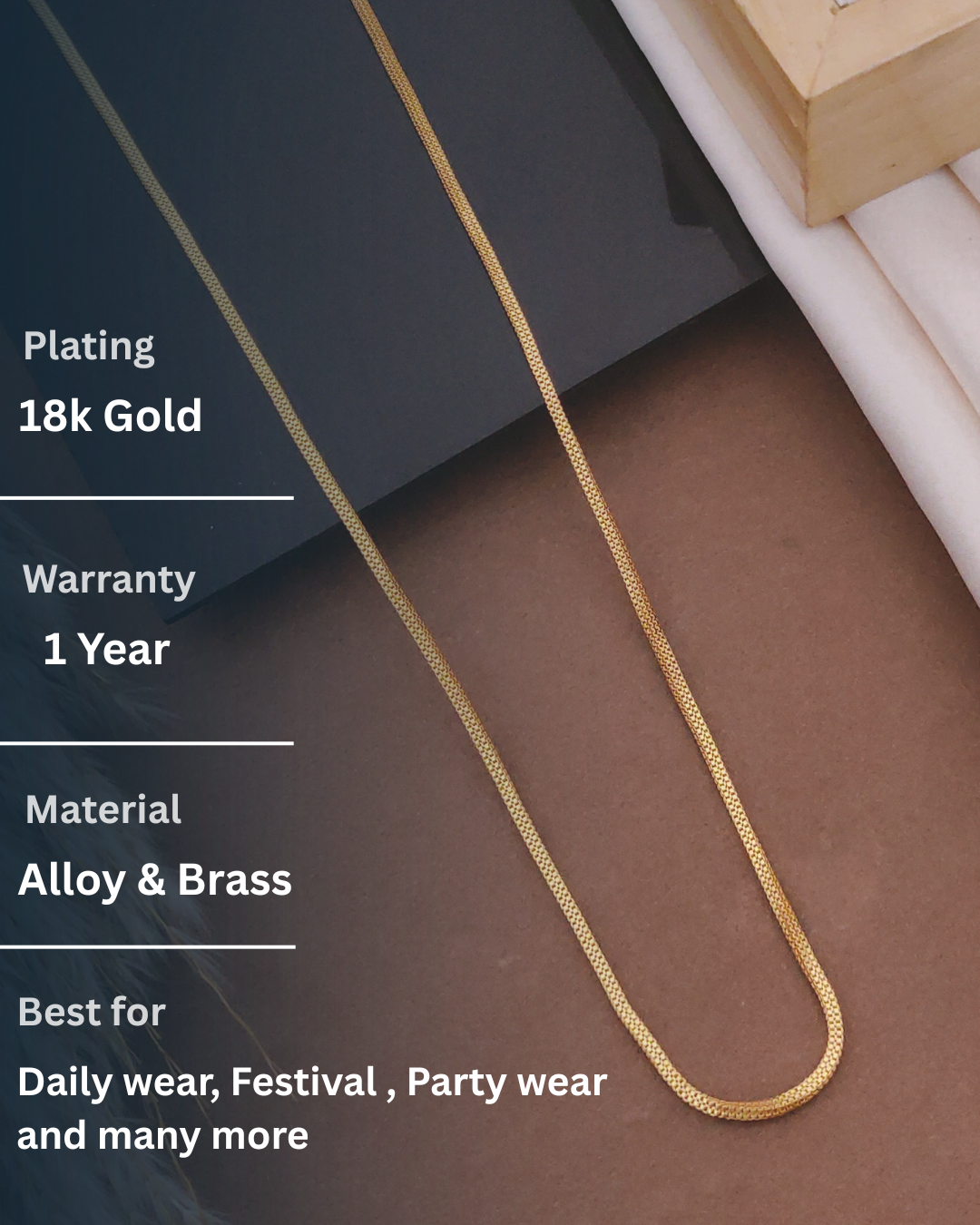 Gold Rope Chain 18K Plated