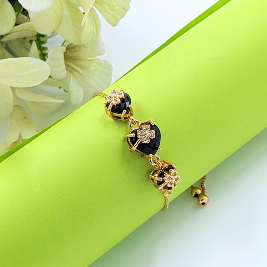 Trendy Black CZ Stone Bracelet