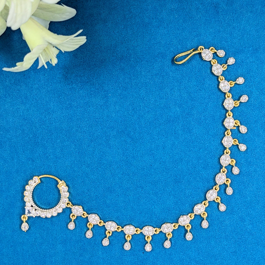 Diamond Cascade Nath A Timeless Adornment