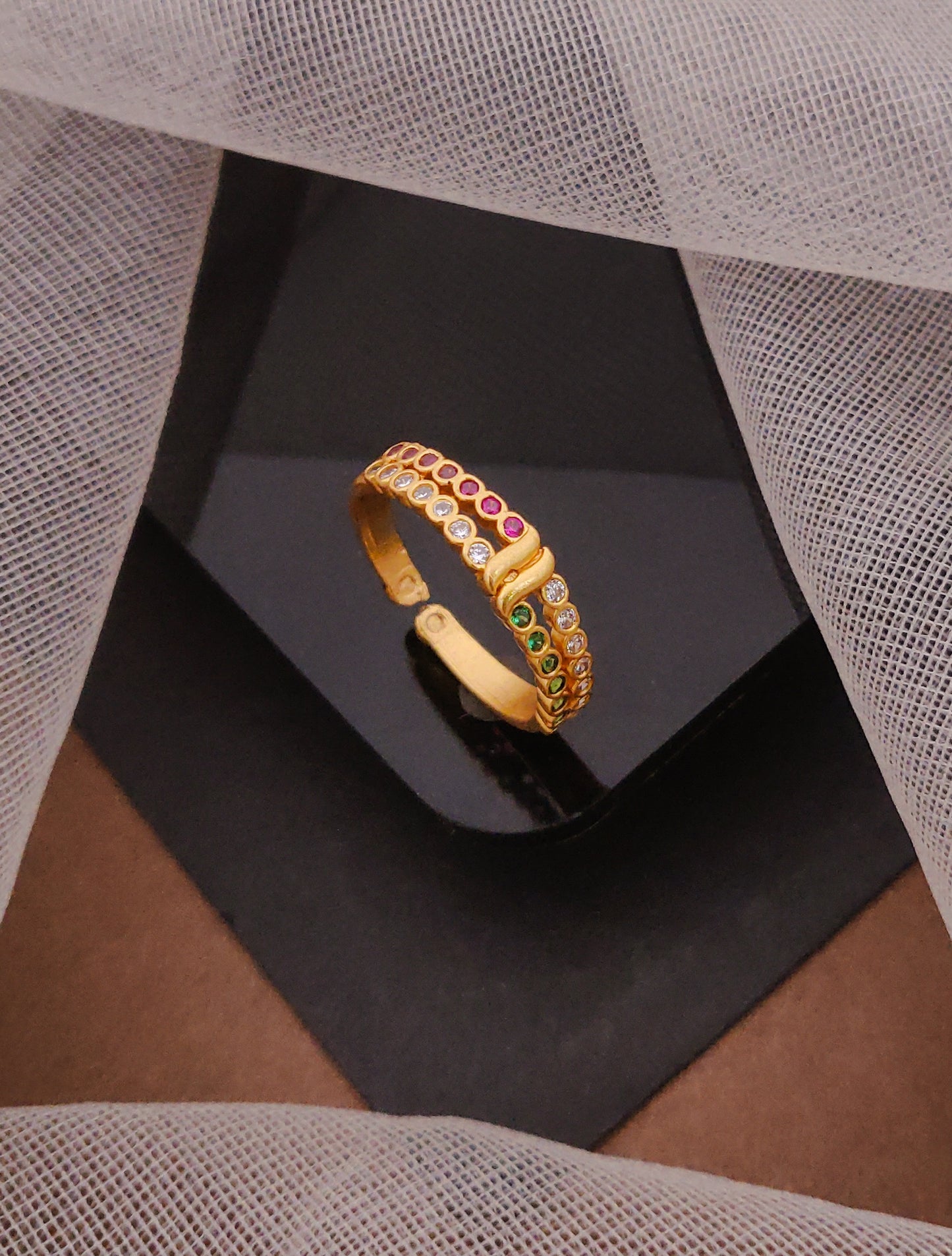Double Layer Designer Ring