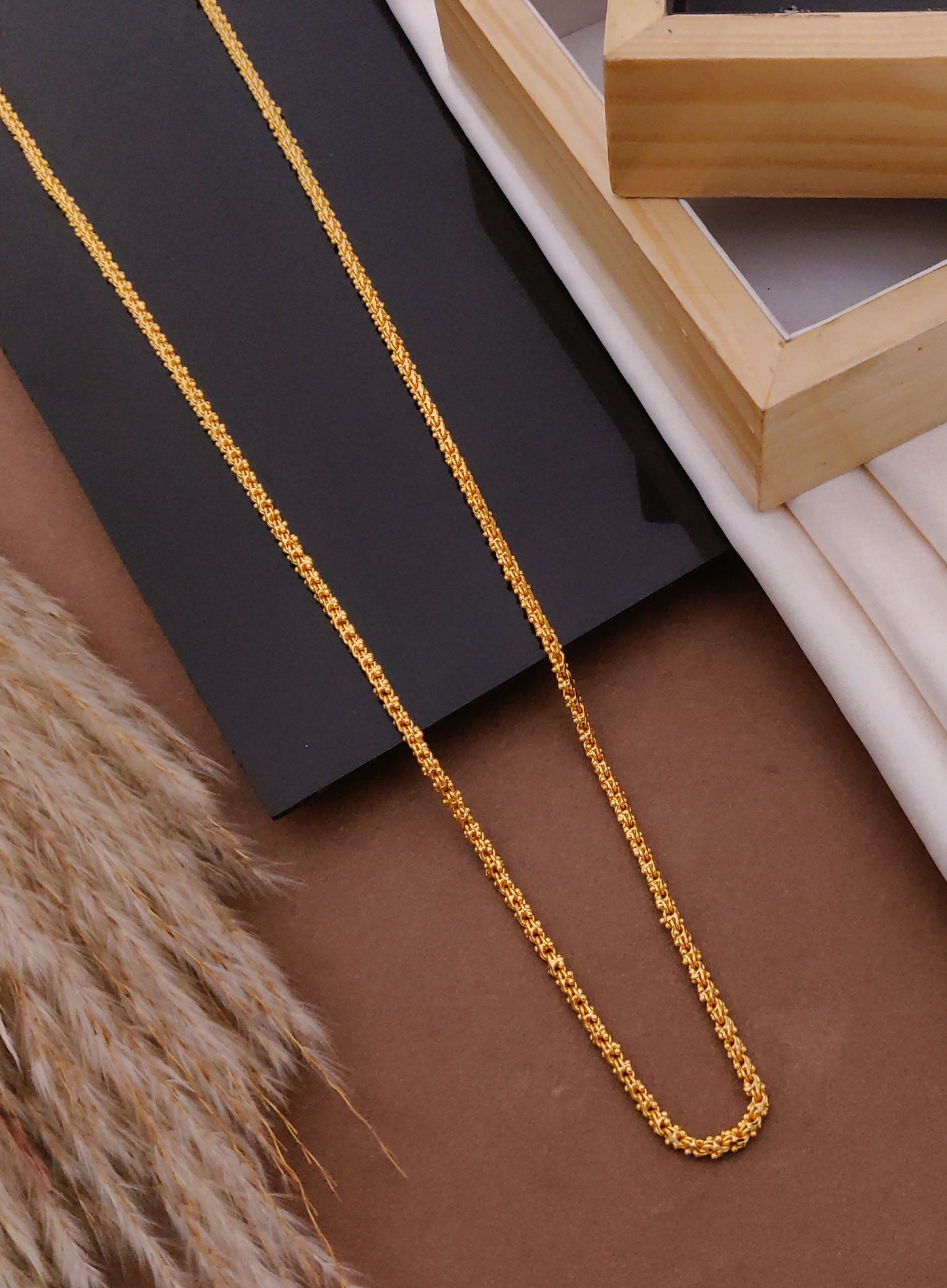 Traditional Fox Tail Gold Chain 18K Plated