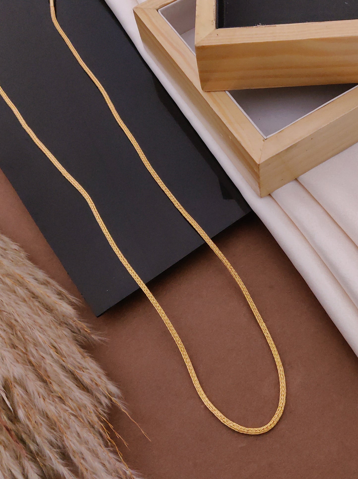 Traditional Wheat Gold Chain 18K Plated