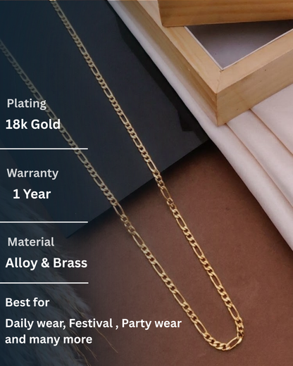 Figaro Link Chain  18K Plated