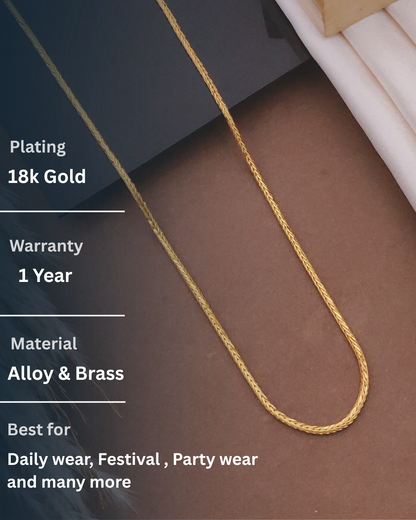 Traditional Gold-Tone Chain 18K Plated