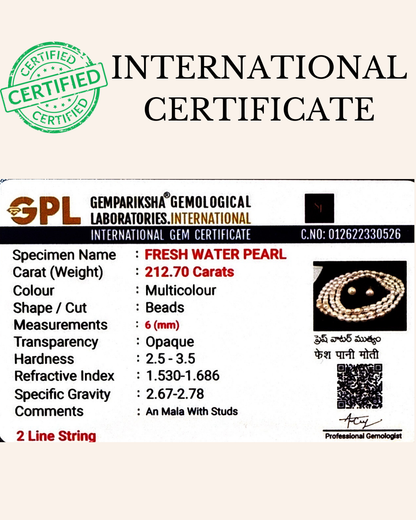 2-Line Dual-Tone Freshwater Pearl Necklace with CZ Spacers – Statement Set