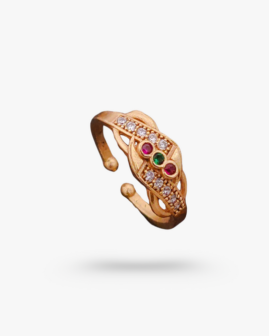 Trendy 3 Stone Ring