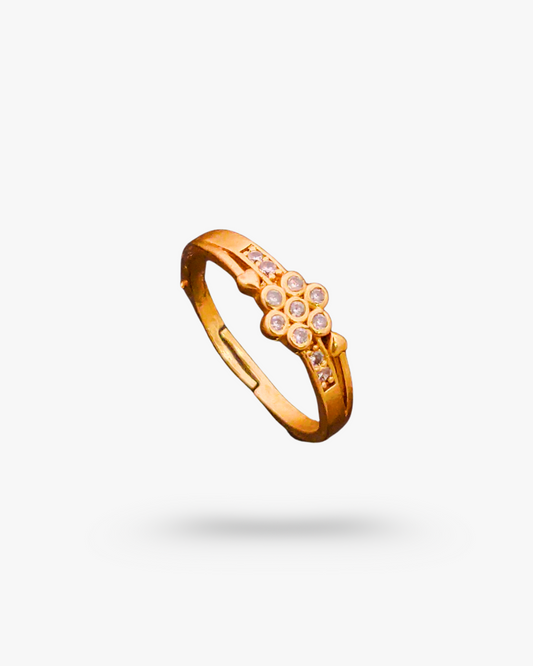 Chamanthi shaped Diamond Ring for Daily wear