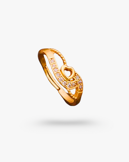 18k Heart Designer Ring