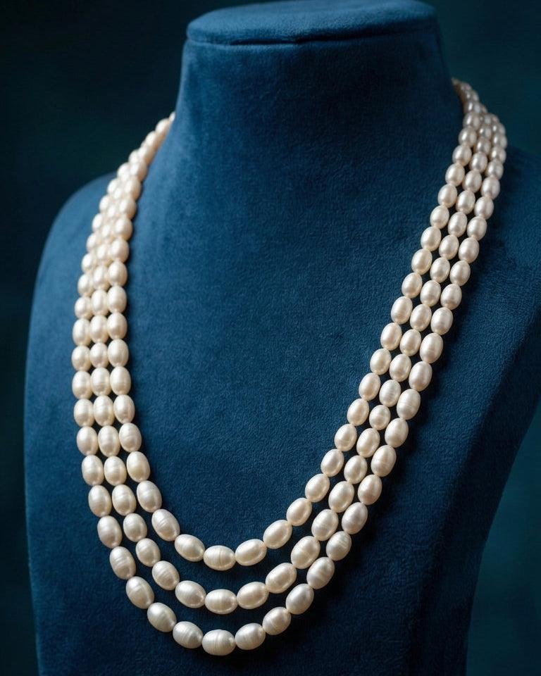3-Line Freshwater Pearl Necklace Set