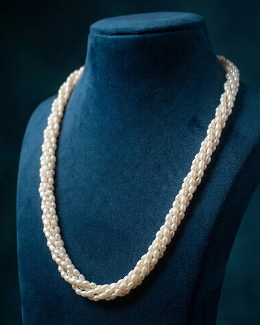 5 layer Rice FreshWater Pearls Set