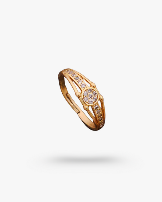 18k Trendy Designer Adjustable Ring