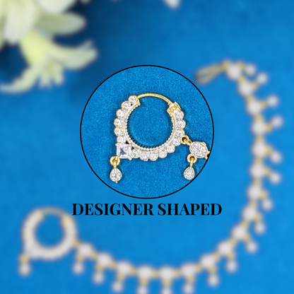 Diamond Cascade Nath A Timeless Adornment