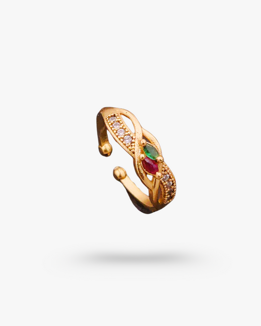Double Stoned Designer Ring