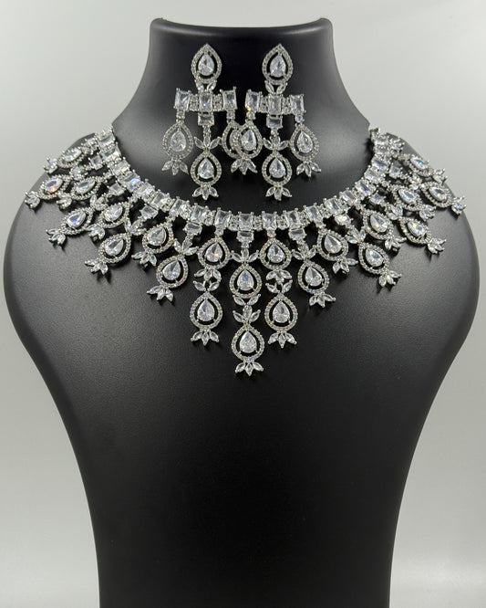 Rajwadi Grandeur  AD Stone Necklace