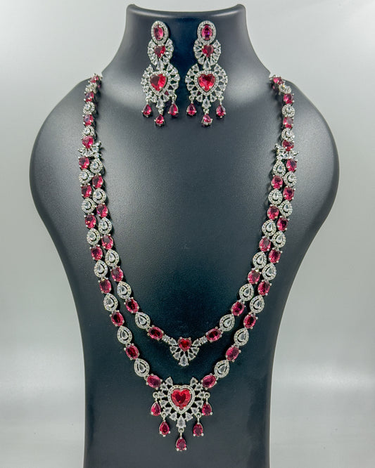 Gulabi Dilhaar AD Stone Necklace