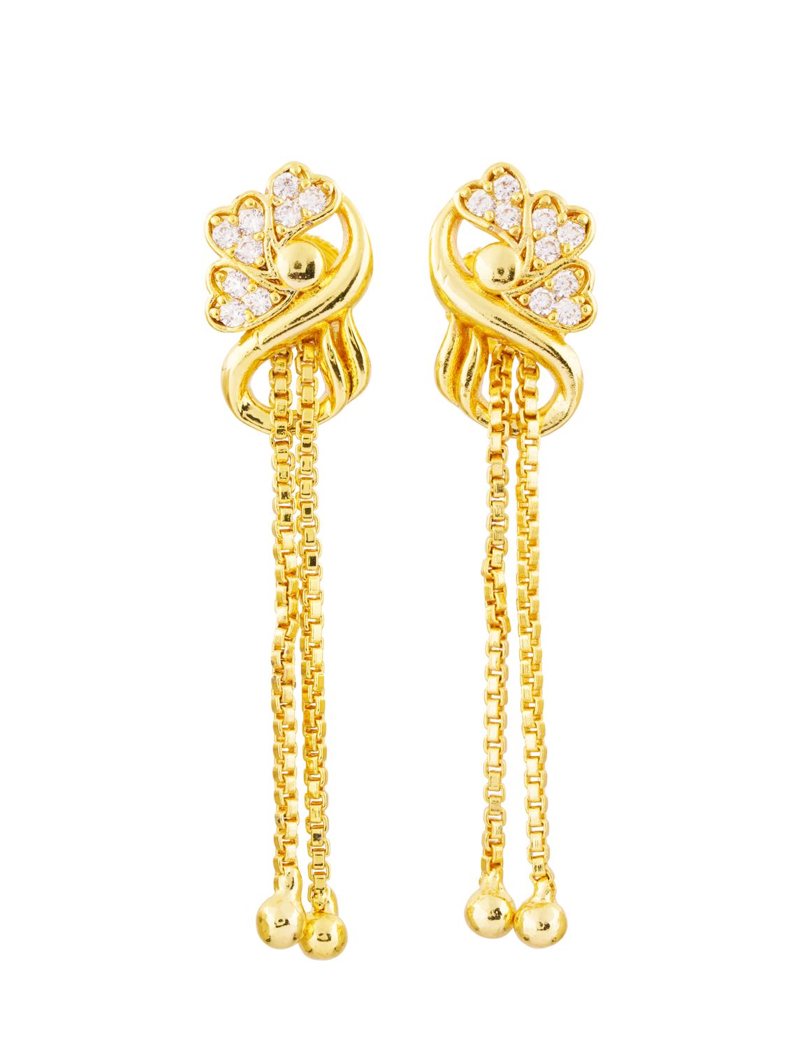 Sun-Kissed Blooms: Golden Tassel Flower Earrings