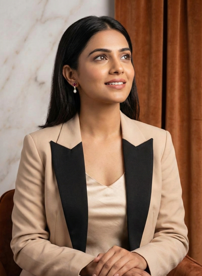 Classic Oval Ruby & Pearl Drop Earrings