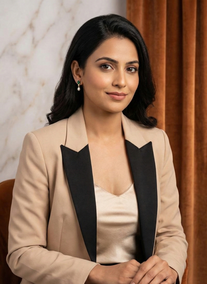 Elegant Emerald & Pearl Minimalist Earrings