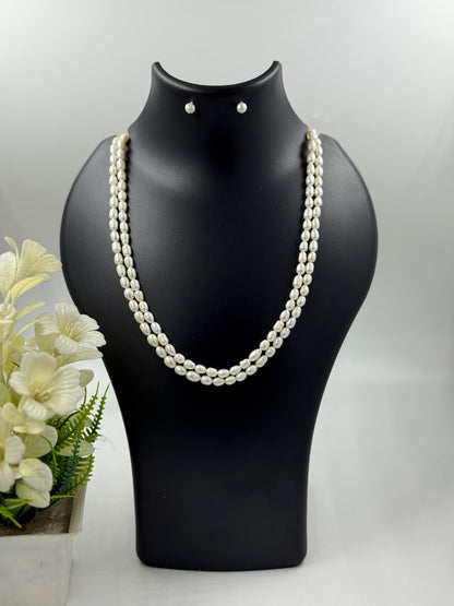 2 Layer Elegant Pearls Necklace
