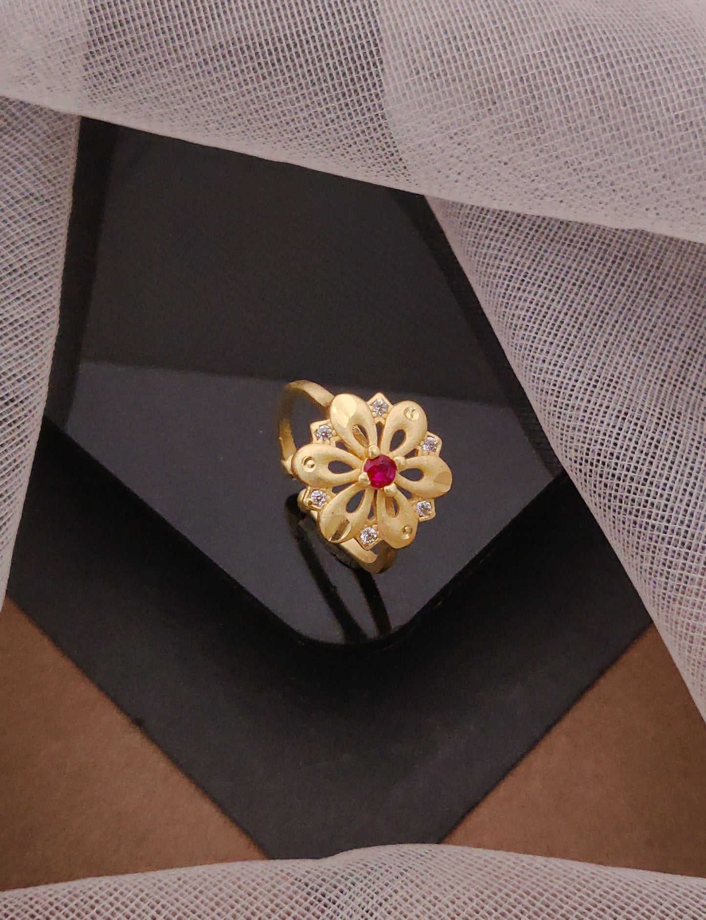 Jasmine Floral Designer Ring