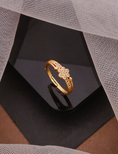Chamanthi shaped Diamond Ring for Daily wear