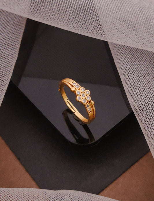 Chamanthi shaped Diamond Ring for Daily wear