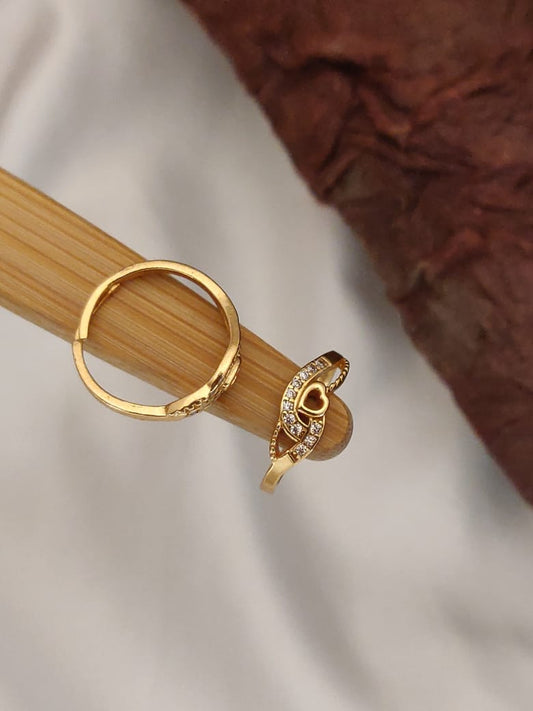 18k Heart Designer Ring