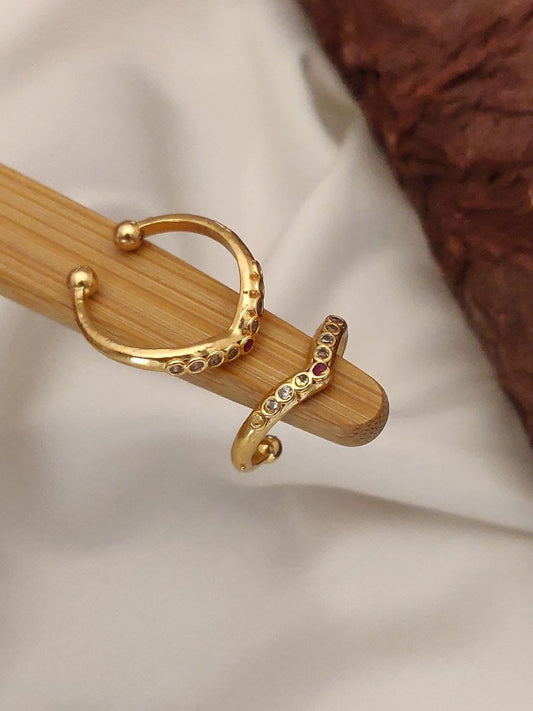 Latest Designer 9 Stoned Adjustable Ring