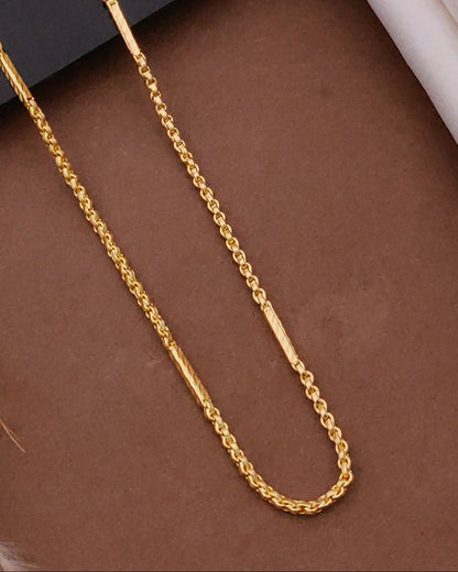 Classic Gold Bar Link Chain 18K Plated