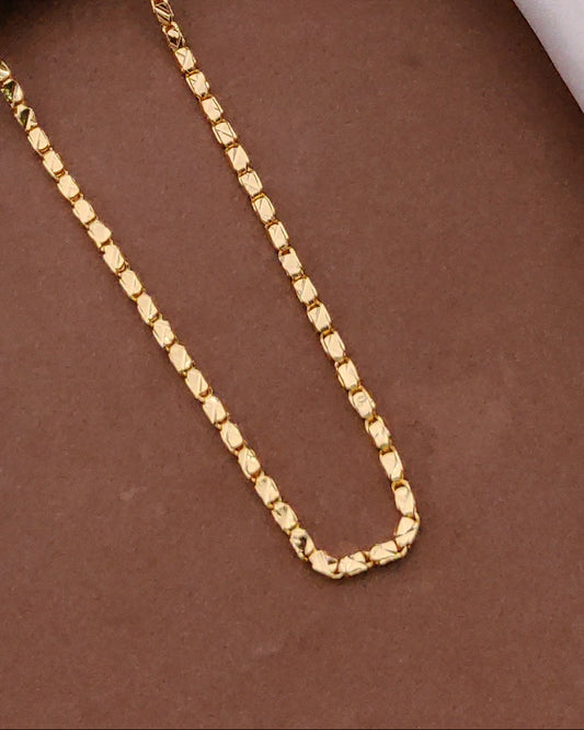 Stylish Box Gold Chain 18K Plated