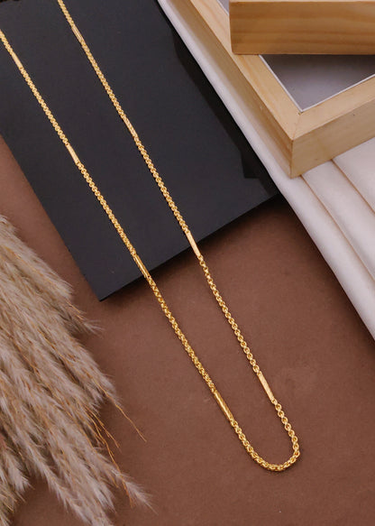 Classic Gold Bar Link Chain 18K Plated