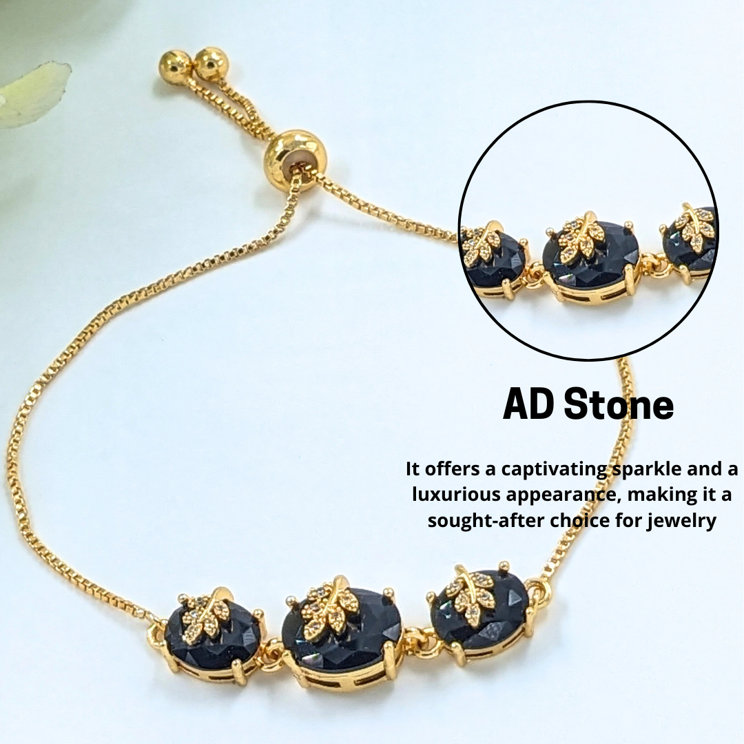 Elegant Black leaf Inspire bracelet