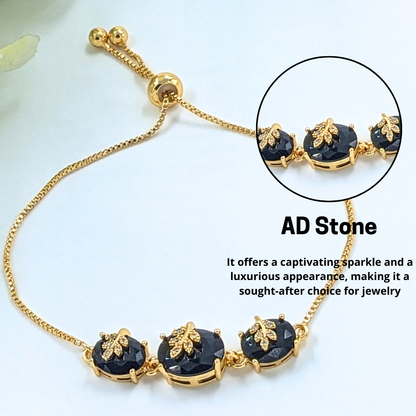 Elegant Black leaf Inspire bracelet