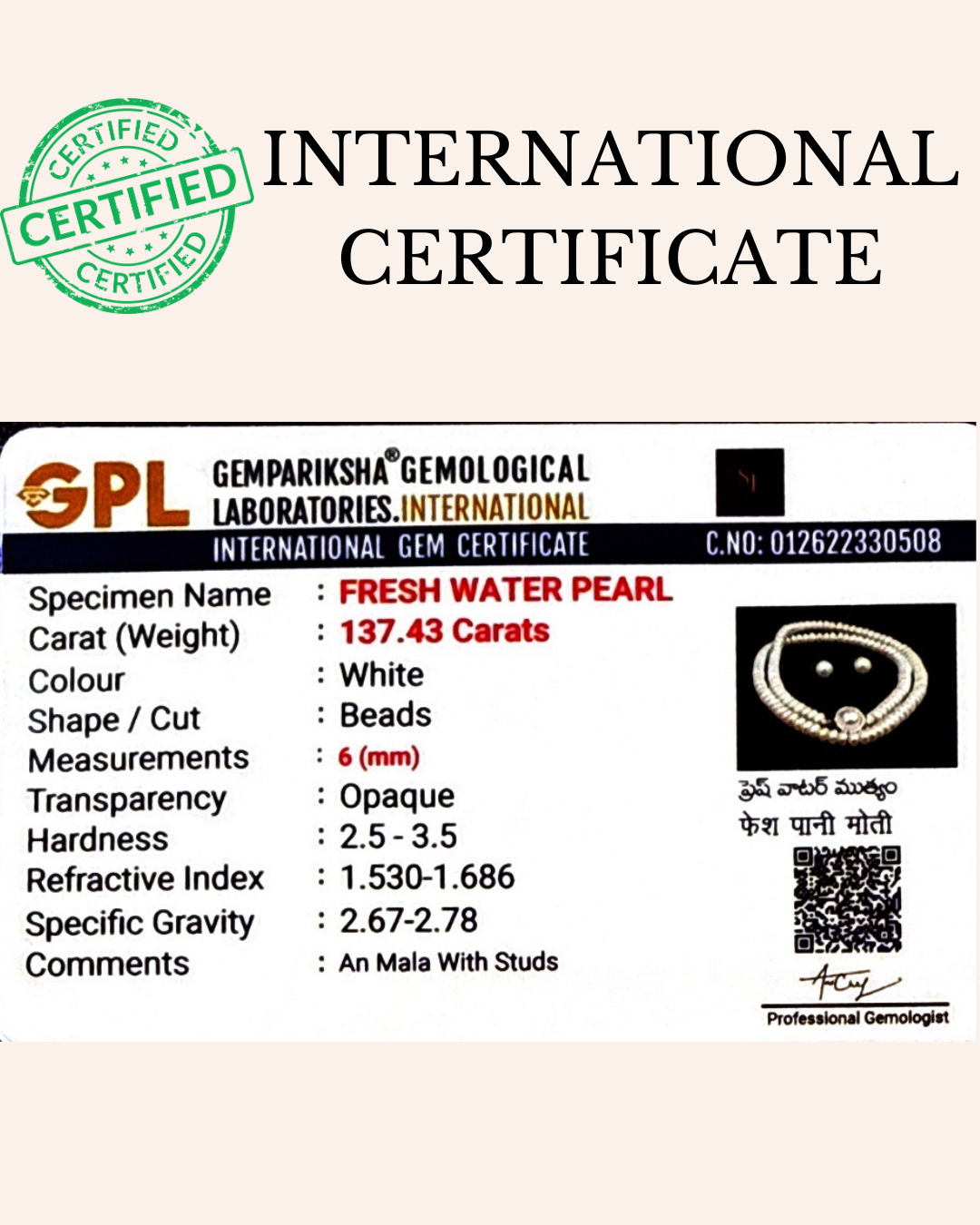 Flat Freshwater Pearls Set
