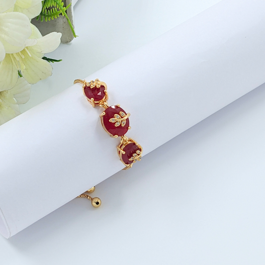 Ruby Red CZ Stone bracelet