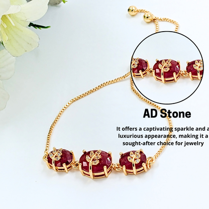 Ruby Red CZ Stone bracelet