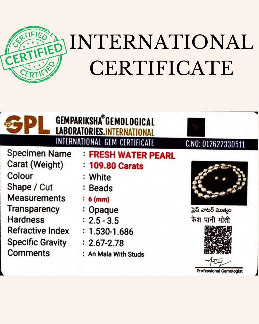Freshwater Pearl Necklace & Stud Earring Set – Lifetime Guarantee