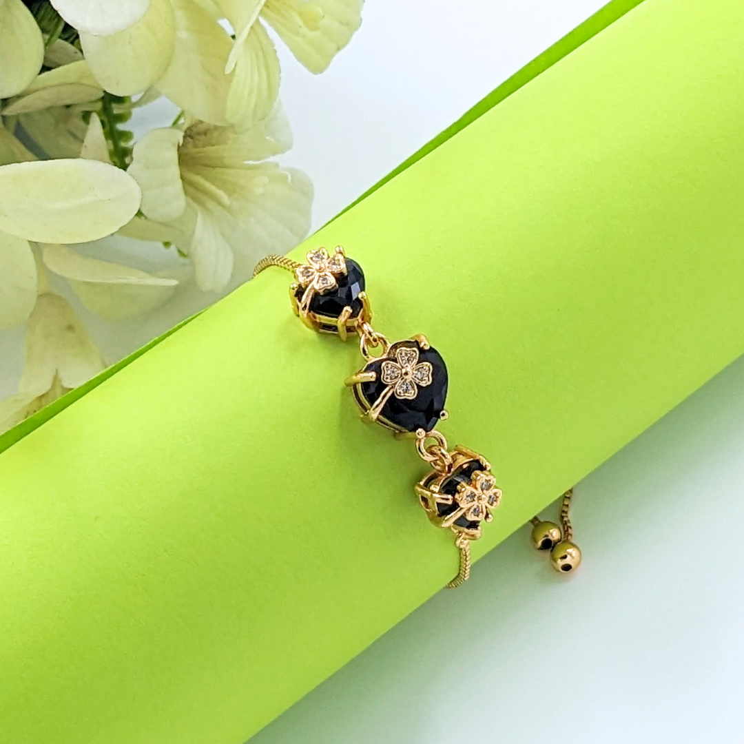 Trendy Black CZ Stone Bracelet