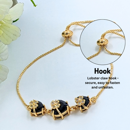 Trendy Black CZ Stone Bracelet