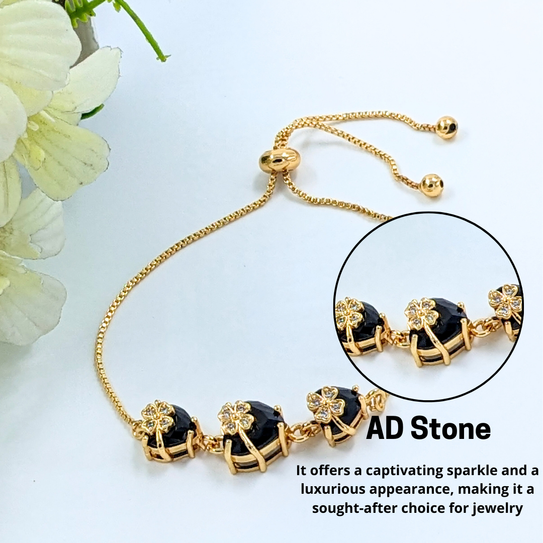 Trendy Black CZ Stone Bracelet
