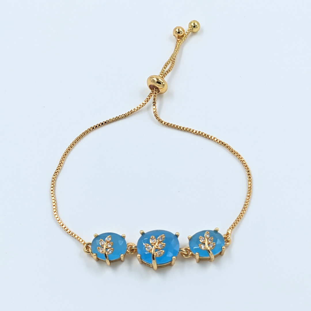 Trendy Blue CZ Stone Bracelet