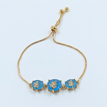 Trendy Blue CZ Stone Bracelet