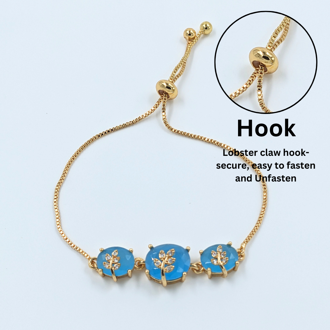 Trendy Blue CZ Stone Bracelet