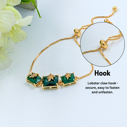 Trendy Emerald Green bracelet