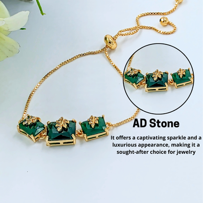 Trendy Emerald Green bracelet