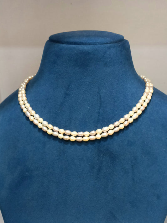 Two Tone Freshwater pearls necklace